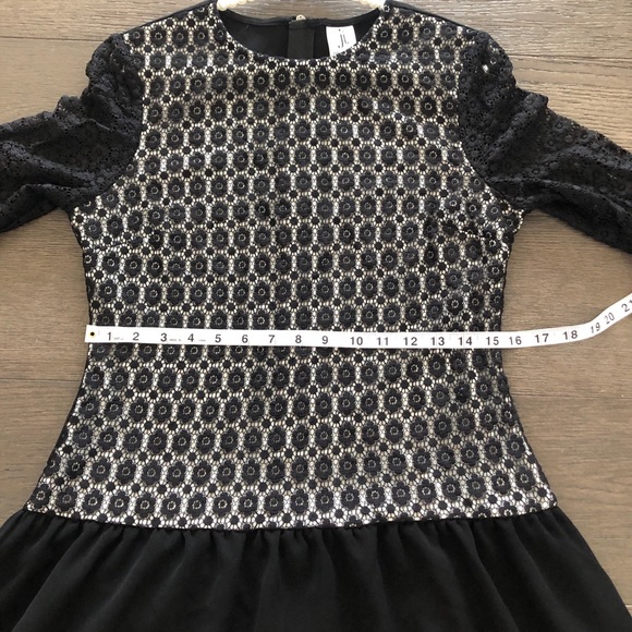 Julia Jordan black&white floral lace dress 8 - Picture 6 of 10